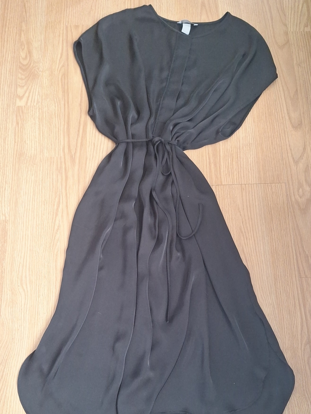 H&M Black Maxi Dress with Tie Waist
